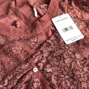 Free People Lacey Essential Tunic - Pale Mauve